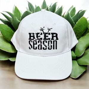 NWT White Custom Beer Season Unisex Hat